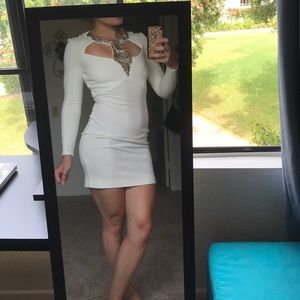 Beaded neck, Venus mini dress